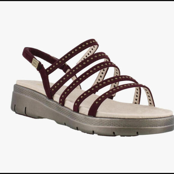 Jambu Women's Strappy Sandals in Burgundy - Picture 1 of 12